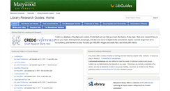 Desktop Screenshot of libguides.marywood.edu